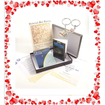 Valentines Day Name a Star (with Frame, Box, Lovers Keycha..