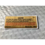 Gold NES Caution Label