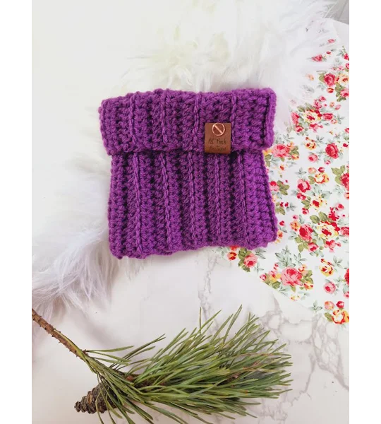 Plum Pudding Roll Top Dog Snood