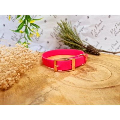 Hot Pink Biothane Dog Collar - Optional Fittings Hot Pink Biothane Dog Collar - Optional Fittings