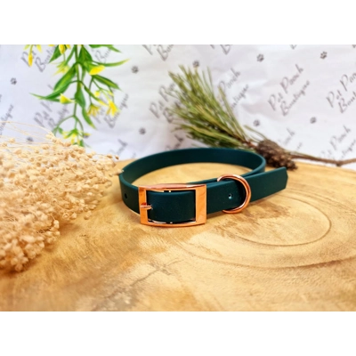 Forest Green Biothane Dog Collar - Optional Fittings Forest Green Biothane Dog Collar - Optional Fittings