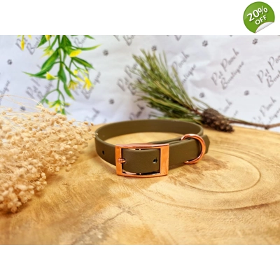 Camel Biothane Dog Collar - Optional Fittings