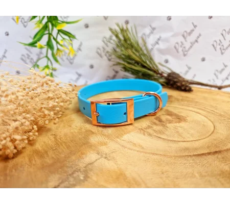 Baby Blue Biothane Dog Collar - Optional Fittings