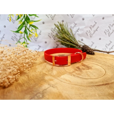RED Biothane Dog Collar - Optional Fittings RED Biothane Dog Collar - Optional Fittings