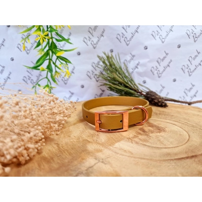 Gold Biothane Dog Collar - Optional Fittings