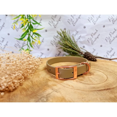 Khaki Green Biothane Dog Collar - Optional Fittings Khaki Green Biothane Dog Collar - Optional Fittings