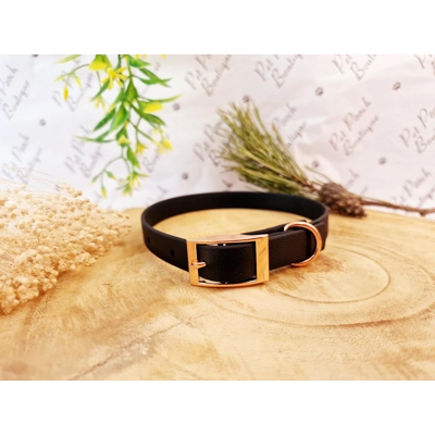 Black Biothane Dog Collar - Optional Fittings Black Biothane Dog Collar - Optional Fittings