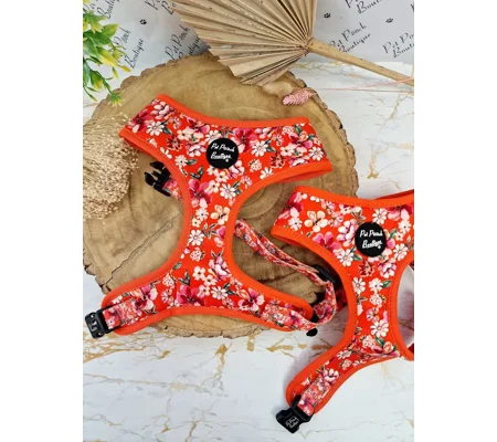 Sweet Marmalade Blossom Floral Dog Harness - optional flower accessory