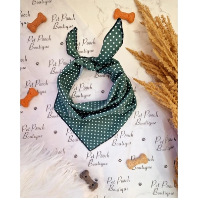 Antique Green Polka Dot Dog Bandana Antique Green Polka Dot Dog Bandana