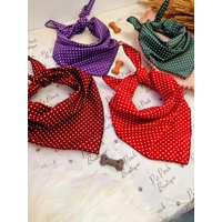 Purple Revival Polka Dot Dog Bandana