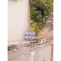 Chunky Check Custom ID Dog Tag - NEW STYLE