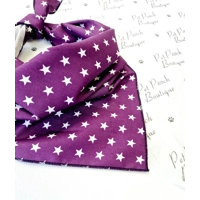 Lucky PURPLE Star Dog Bandana