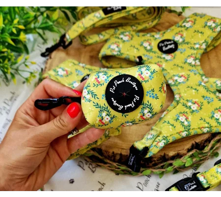 Zesty Butter Meadows Floral Dog Poo Bag Holder