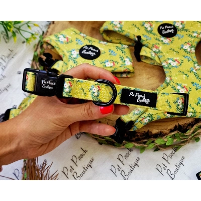 Zesty Butter Meadows Floral Dog Collar Zesty Butter Meadows Floral Dog Collar