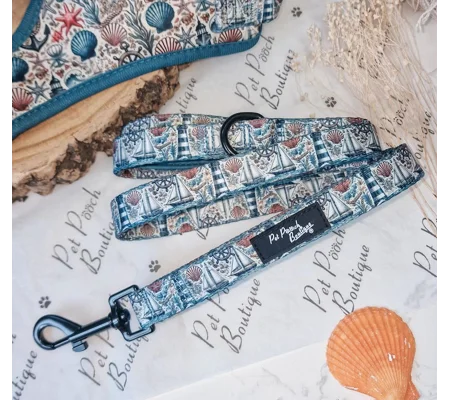 Shipwrecked Nautical Dog Lead - Reversible