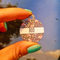 Woodland Hedgehog Custom ID Dog Tag - NEW STYLE