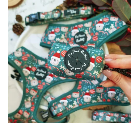Jolly Bear Christmas Dog Poo Bag Holder