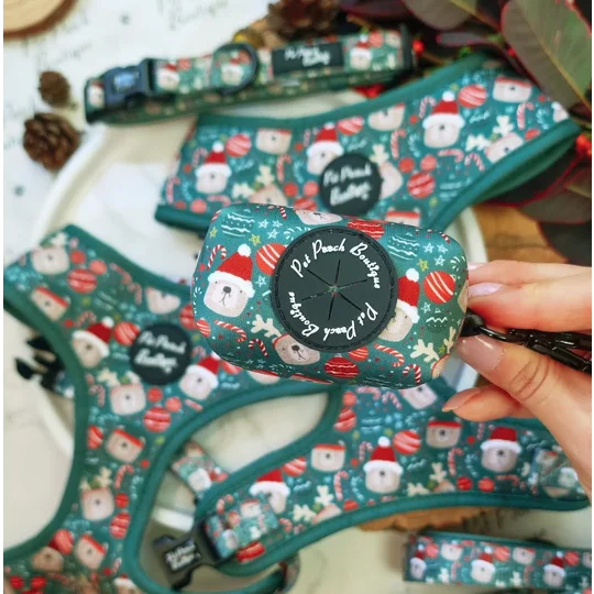 Jolly Bear Christmas Dog Poo Bag Holder