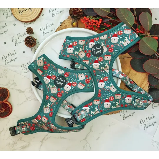 Jolly Bear Christmas Dog Harness