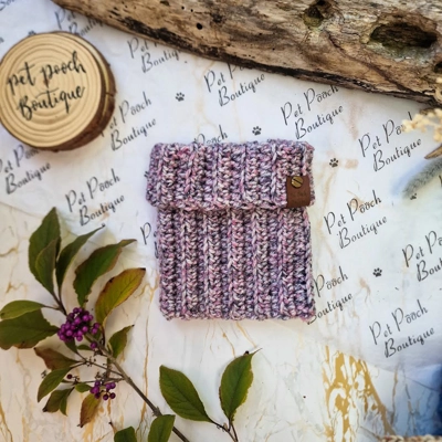 Heather Bloom Roll Top Dog Snood