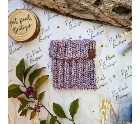 Heather Bloom Roll Top Dog Snood