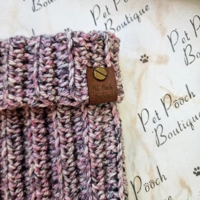 Heather Bloom Roll Top Dog Snood