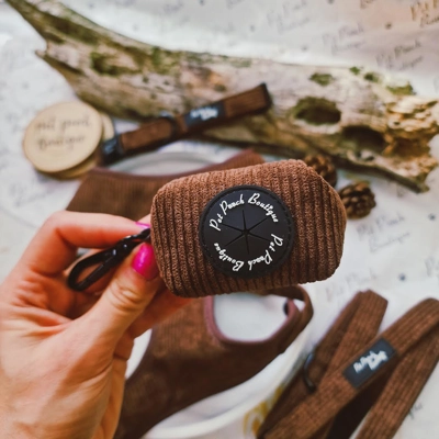 Coffee Bean Cord Dog Poo Bag Holder