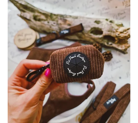 Coffee Bean Cord Dog Poo Bag Holder