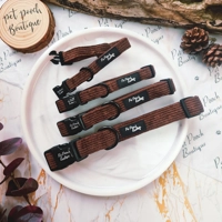 Coffee Bean Cord Dog Collar