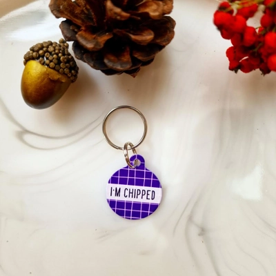 Royal Purple Patch Custom ID Dog Tag - NEW STYLE