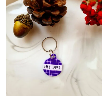 Royal Purple Patch Custom ID Dog Tag - NEW STYLE