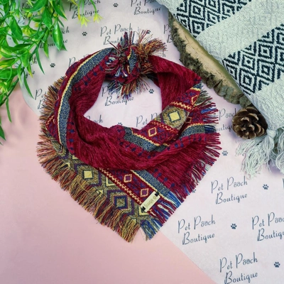 Frayed Red Toad & Moss Bandana - Scamps