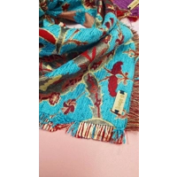 Frayed Nordic Teal Tapestry Bandana - Scamps