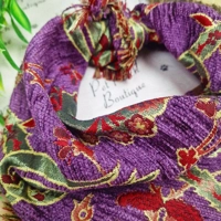 Frayed Empress Purple & Gold Bandana - Scamps