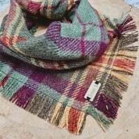 Frayed Sage Thistle Plaid Bandana - Scamps