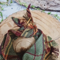 Frayed Sage Thistle Plaid Bandana - Scamps