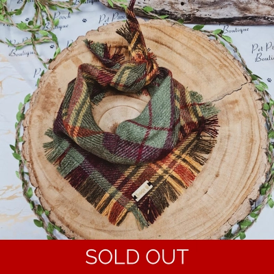 Frayed Sage Thistle Plaid Bandana - Scamps