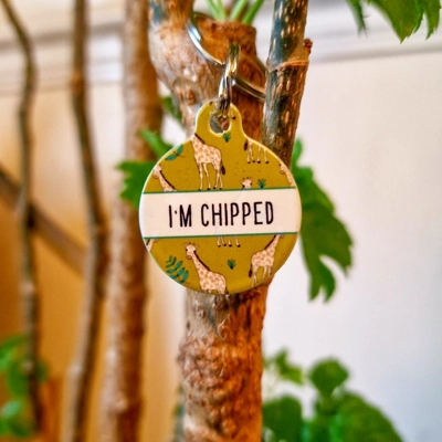 Wild Giraffe ID Dog Tag..