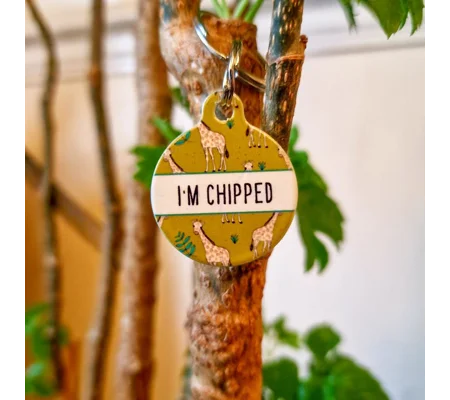 Wild Giraffe ID Dog Tag - NEW STYLE
