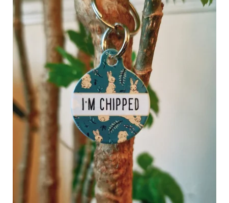 Wild Meadow Bunny ID Dog Tag - NEW STYLE