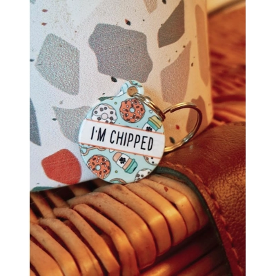 Iced Doughnuts & Coffee ID Dog Tag - NEW STYLE