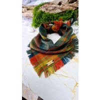 Frayed Orange Willow Plaid Bandana - Scamps