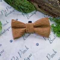 Cord Block Colour Dog Bow Tie
