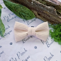 Cord Block Colour Dog Bow Tie
