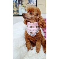 Rose Pink Frayed Bumble Bee Bandana - Scamps