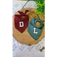 Antique Green PERSONALISED Polka Dot Dog Bandana