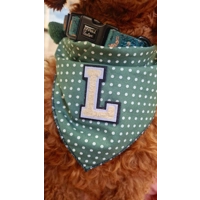 Antique Green PERSONALISED Polka Dot Dog Bandana