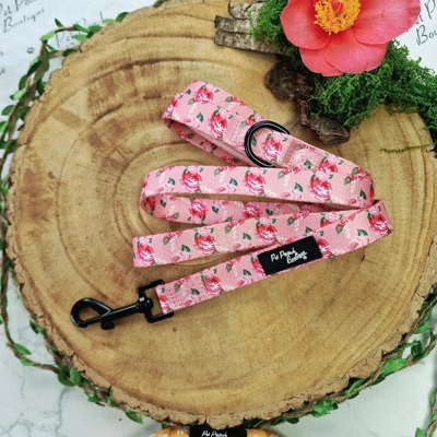 Sunday Rose Floral Dog Lead - Reversible