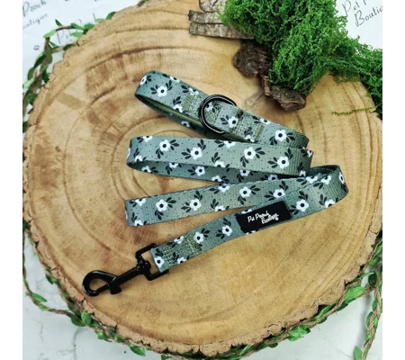 Green Meadow Daisy Dog Lead - Reversible