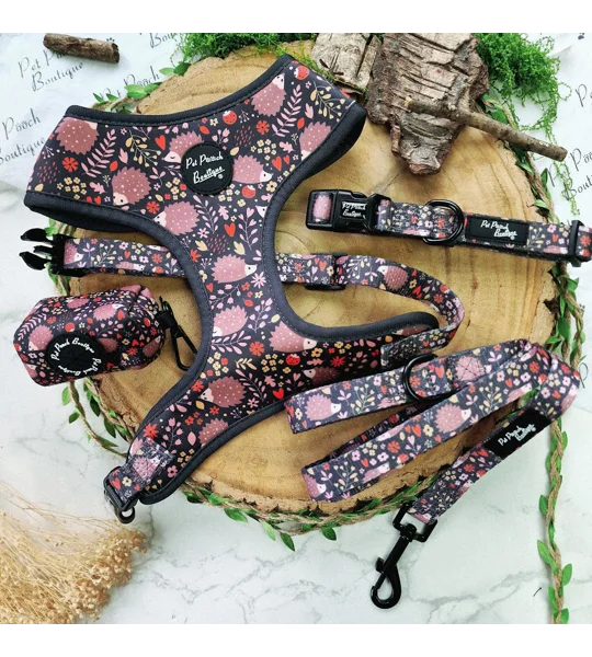 Woodland Hedgehog Dog Harness